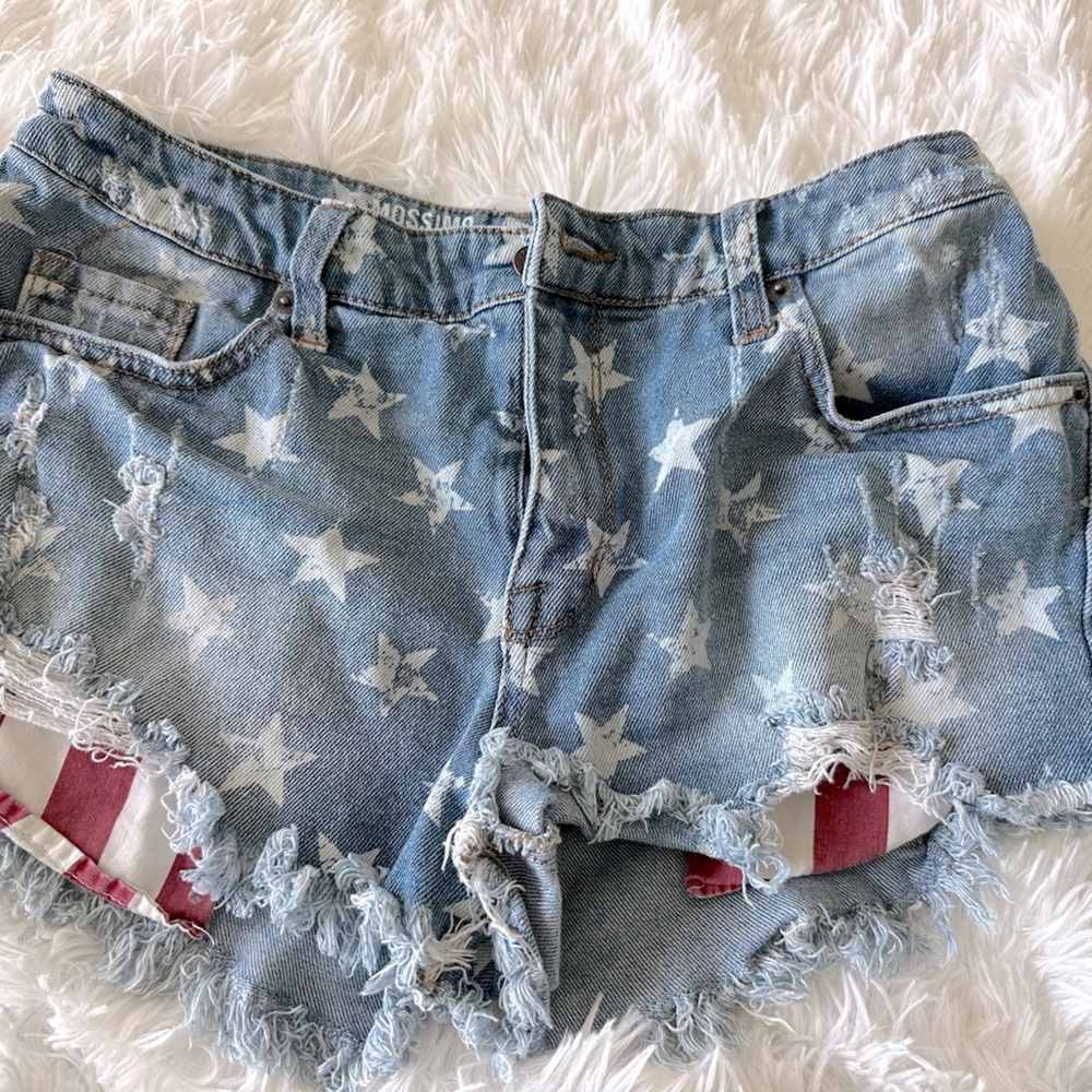 Patriotic Jean Shorts